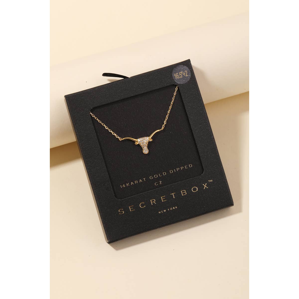 Anarchy Street – Engroshandel Hængeøreringe og creoløreringe – Secret Box Cz Stud Bull Head vedhæng halskæde