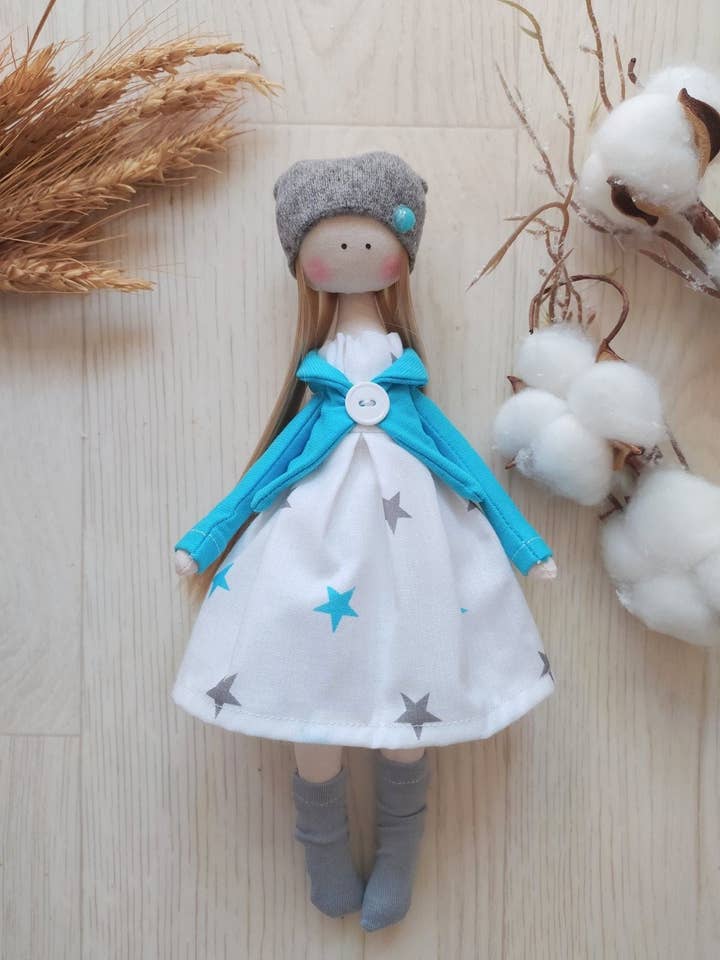 Textilpuppe Mädchen 9", weiche Puppe, Stoffpuppe, für den Großhandel von ChernikovaNataliya