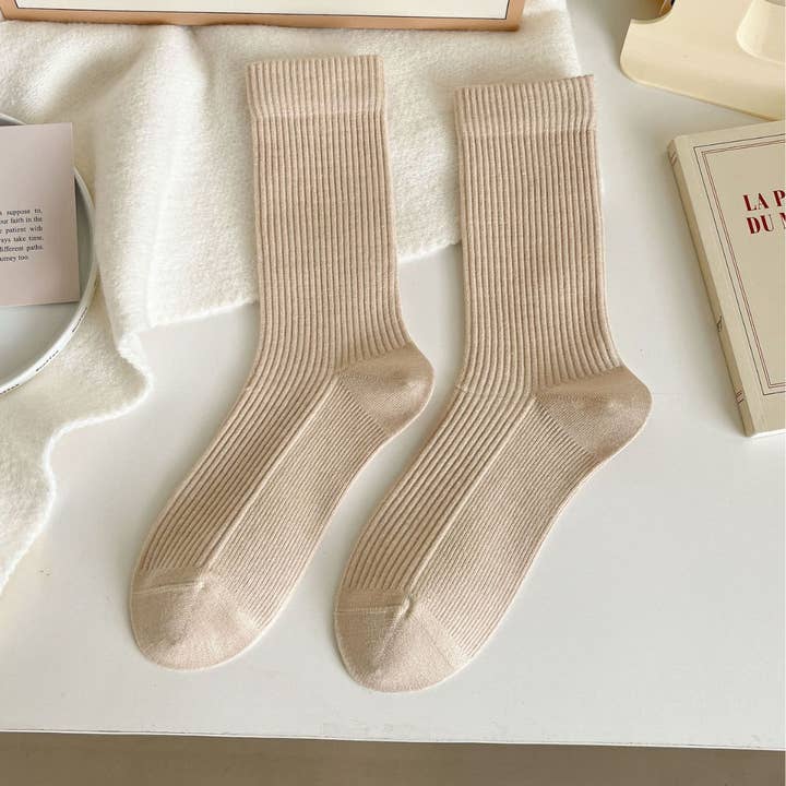 alberalkirk - Wholesale Socks - Women's - Thermal Wool Blend Mid-Calf Socks Multi Color M5A0204