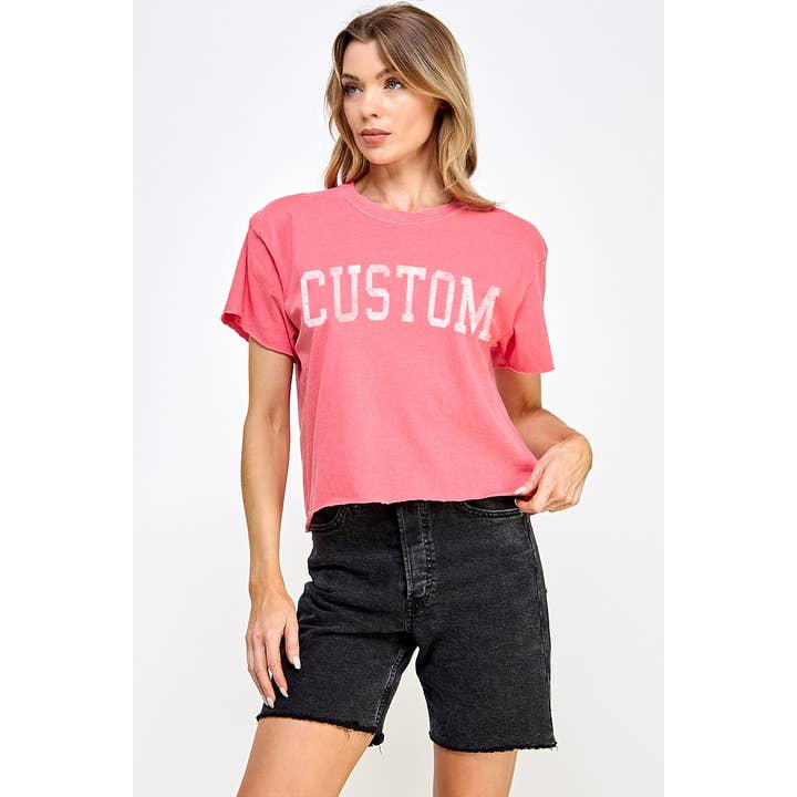 Illustrated Society - Wholesale Screen Printed T-Shirt - Women's - CUSTOM VINTAGE GRAPHIC CROP TOP