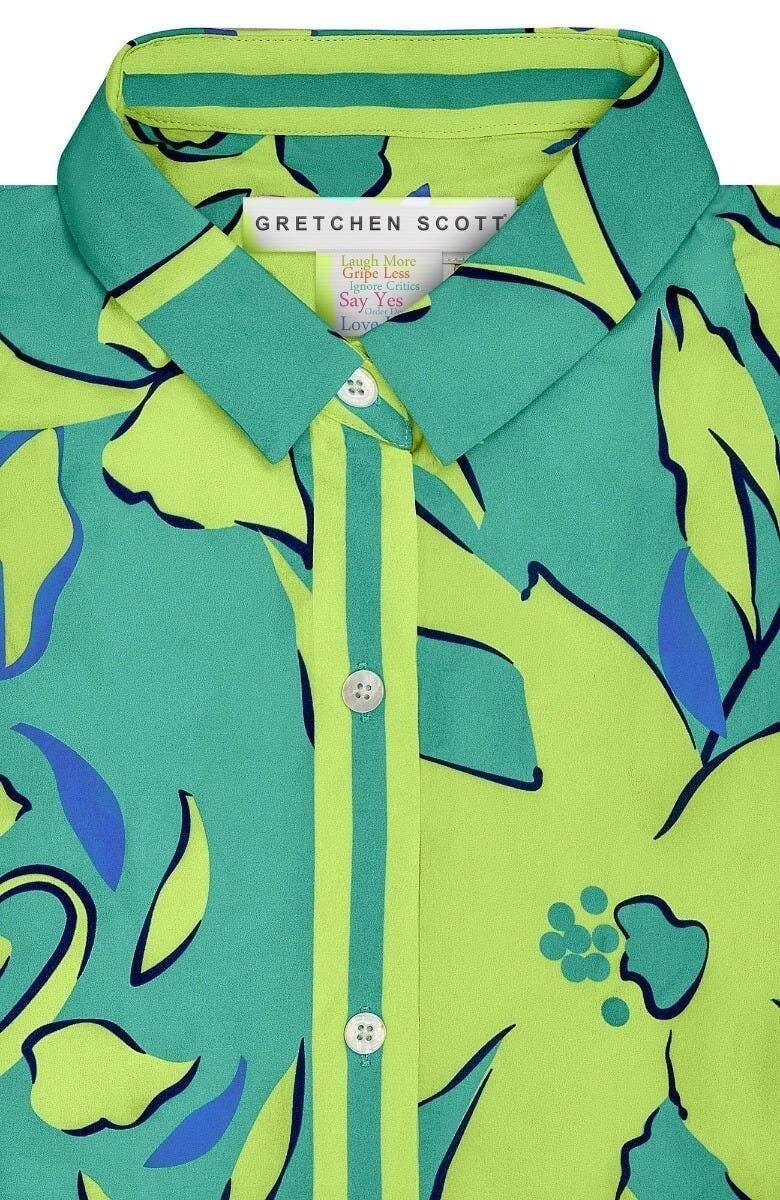 Gretchen Scott LLC - Venta al por mayor Camisa con botones - Mujer - Camisa de Novio - Floración Completa4