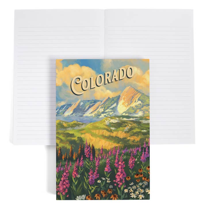 PREMIUM JOURNAL Colorado, Flatirons, Oil Painting for wholesale by Lantern Press