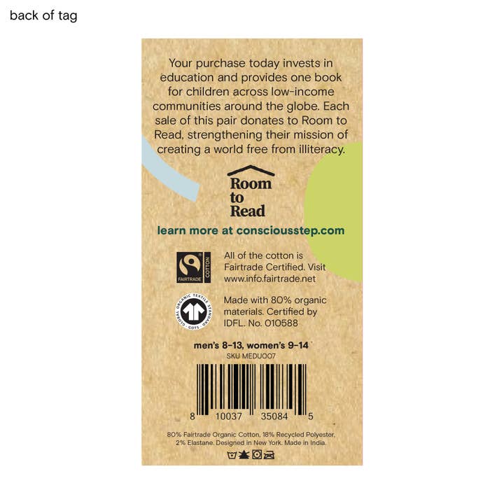 Conscious Step – Großhandel Socken - Unisex – Socken, die Bücher geben (blaue Brille)