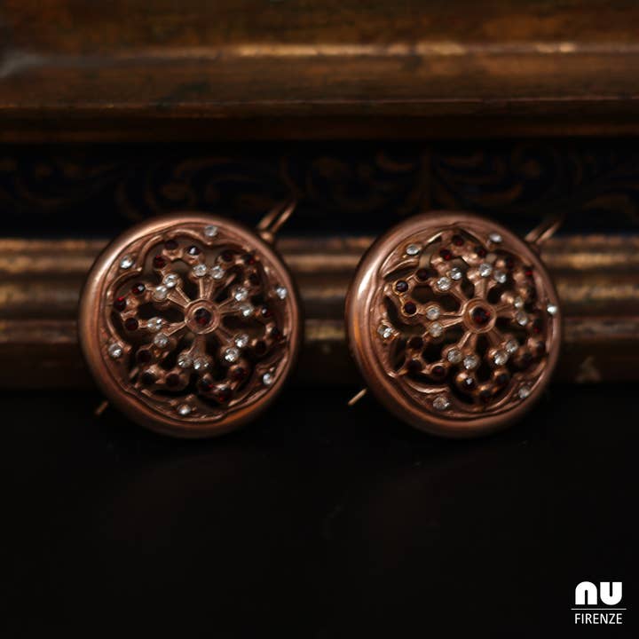 Italiaanse vergulde kristallen druppel-oorbellen Florence (Kopie) voor wholesale door NU FIRENZE