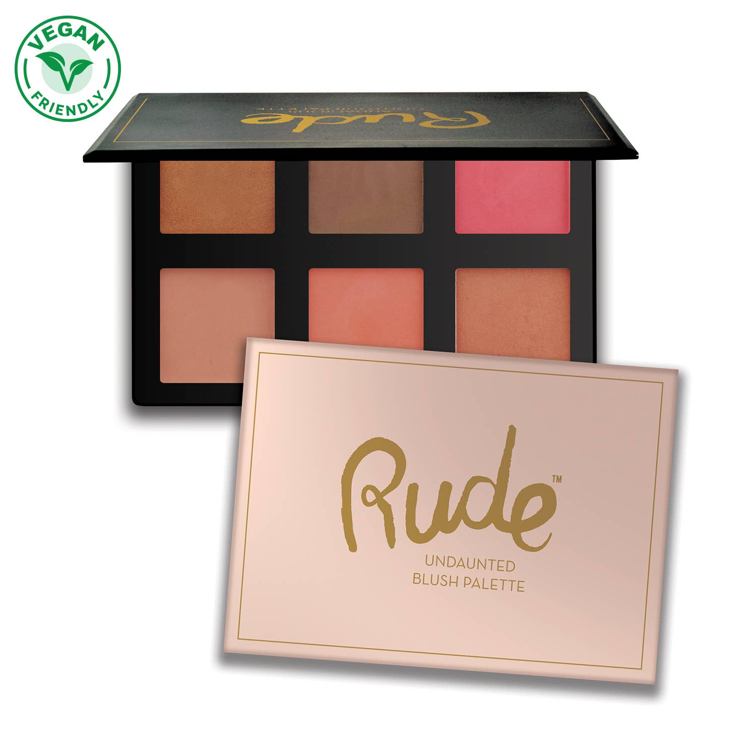 Rude Cosmetics – Blush por atacado – Paleta de Blush Undaunted da Rude Cosmetics