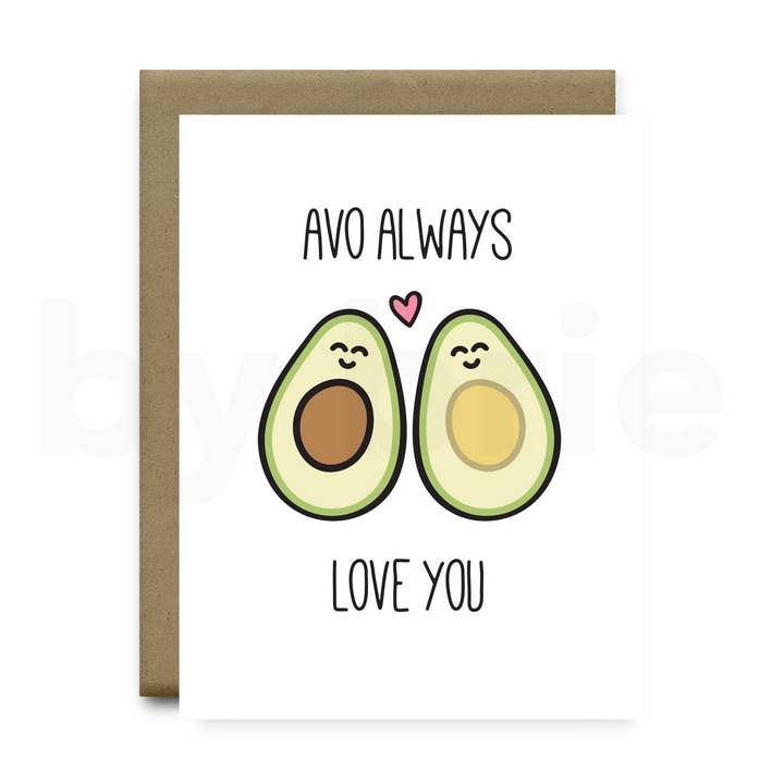 Avo Always Love You | Tarjeta de felicitación para venta al por mayor de by brie