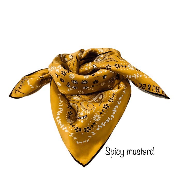 Malibu & Beyond Co /LENNOX MODE - Vendita all'ingrosso Bandana - Donna - Iconico bandana vintage americano in seta di gelso 100%!8