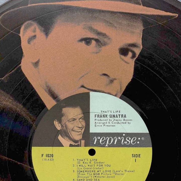 Gold Record Outlet - Wholesale Wall Accent - Frank Sinatra That's Life 12" Black Vinyl Lp Laser Etched Wa1