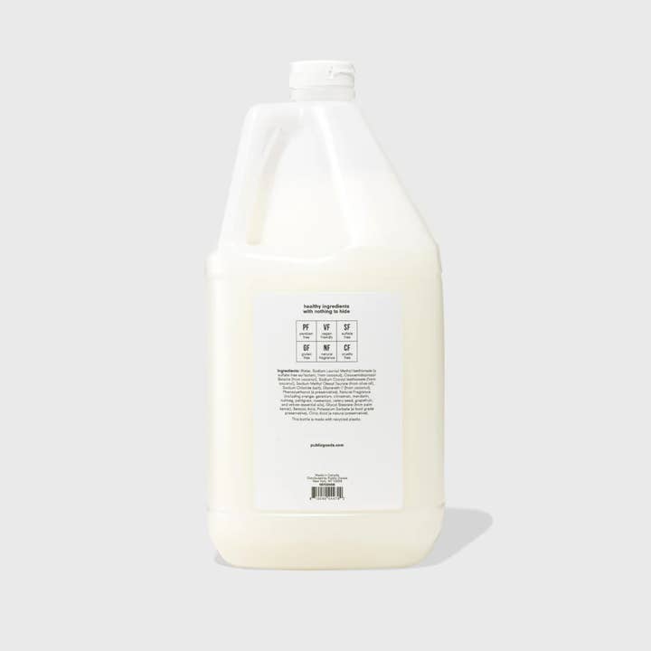 Public Goods - Wholesale Body Wash/Shower Gel - Gentle Body Wash Gallon Refill