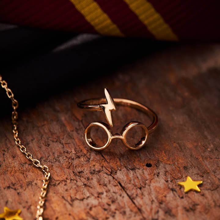 Alex and Ani - Wholesale Cocktail/Statement Ring - Harry Potter™ Glasses + Scar Ring Wrap7