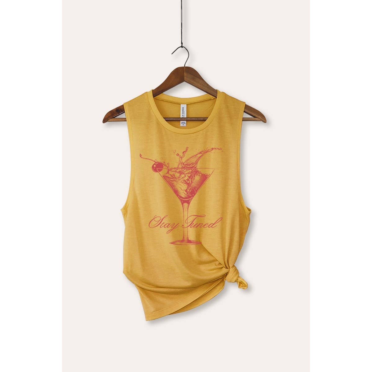 PINK NABI – wholesale Tank top – Women′s – Cocktail Glass Splash "Stay Tuned" Graphic Women's Tank Top3