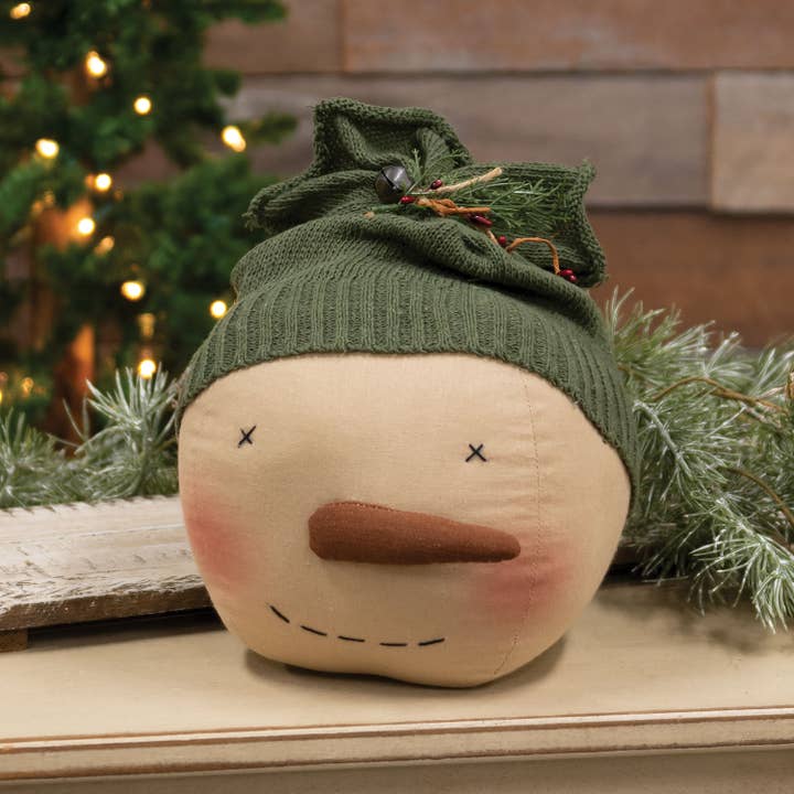 The Hearthside Collection - Wholesale Christmas Decoration - Large Knit Hat Snowman Head1