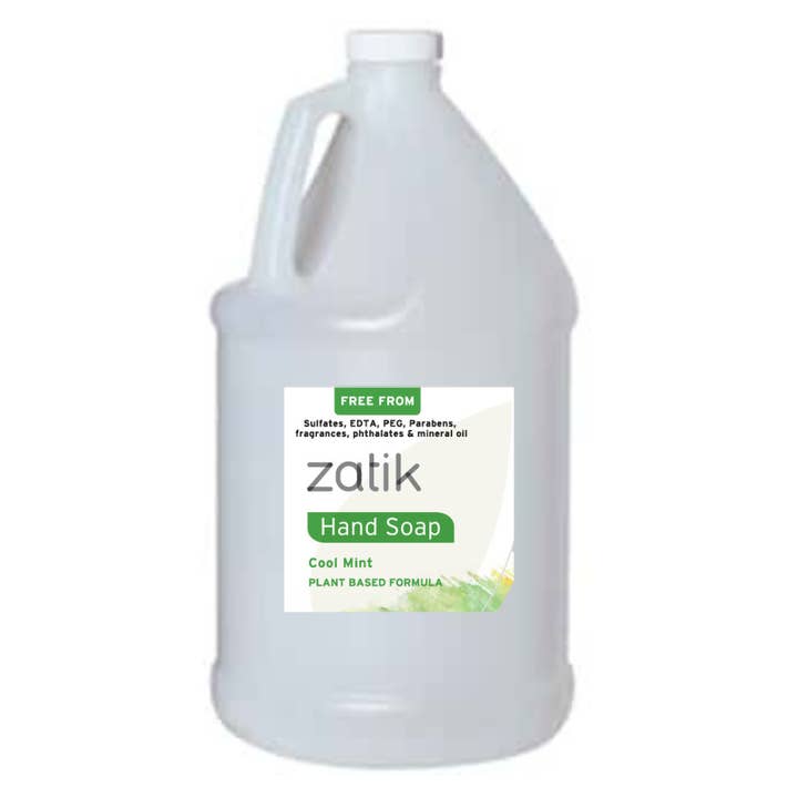 Zatik Naturals - Wholesale Hand Soap/Wash - Cool Mint Liquid Hand Soap Bulk