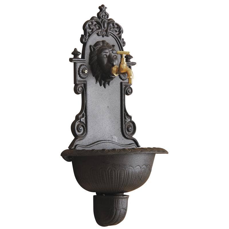 Aubry Gaspard - Wholesale Outdoor Ornament/Decor - Lion cast iron wall fountain0