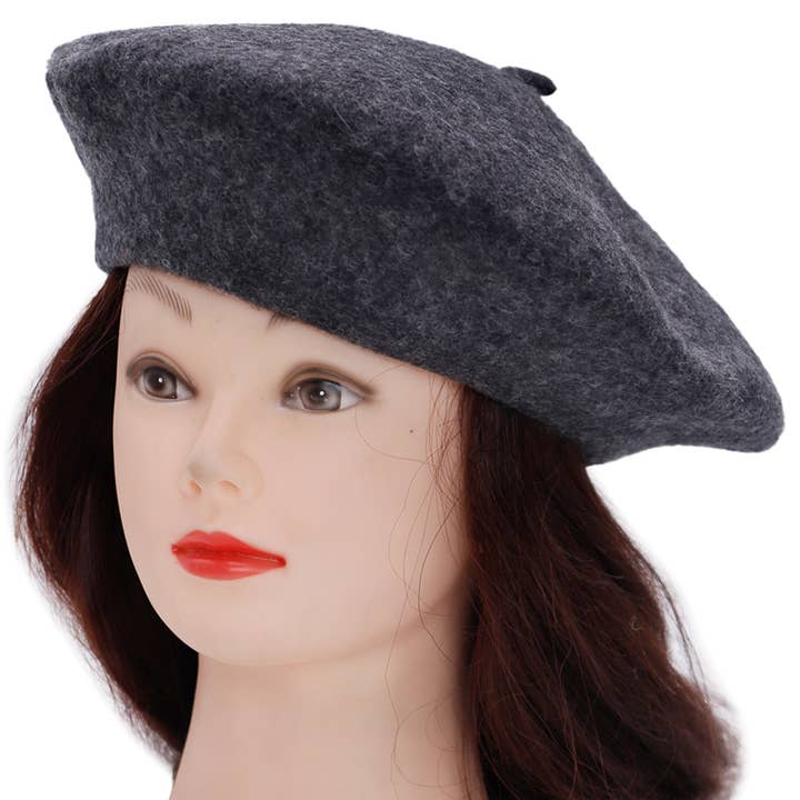 Cap Zone – wholesale Beret – Women's – Classic Vintage Retro Parisian Faux Wool Beret8