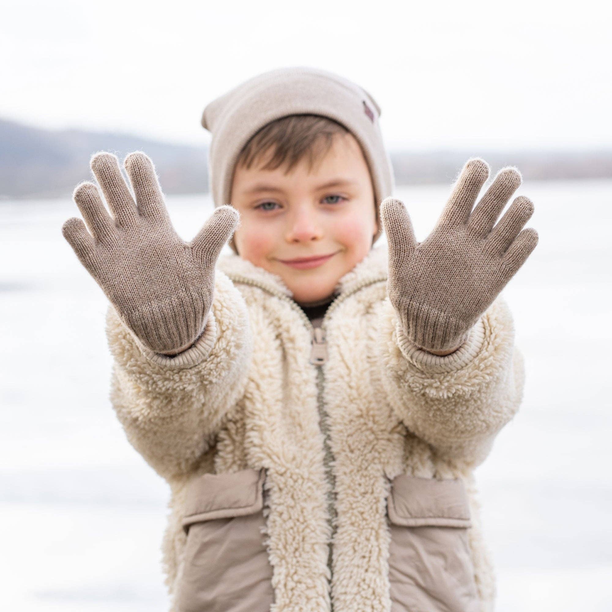 menique - Vente Ensemble d'accessoires pour l'hiver – enfant - Ensemble 2 pièces de bonnets et gants tricotés pour enfants7