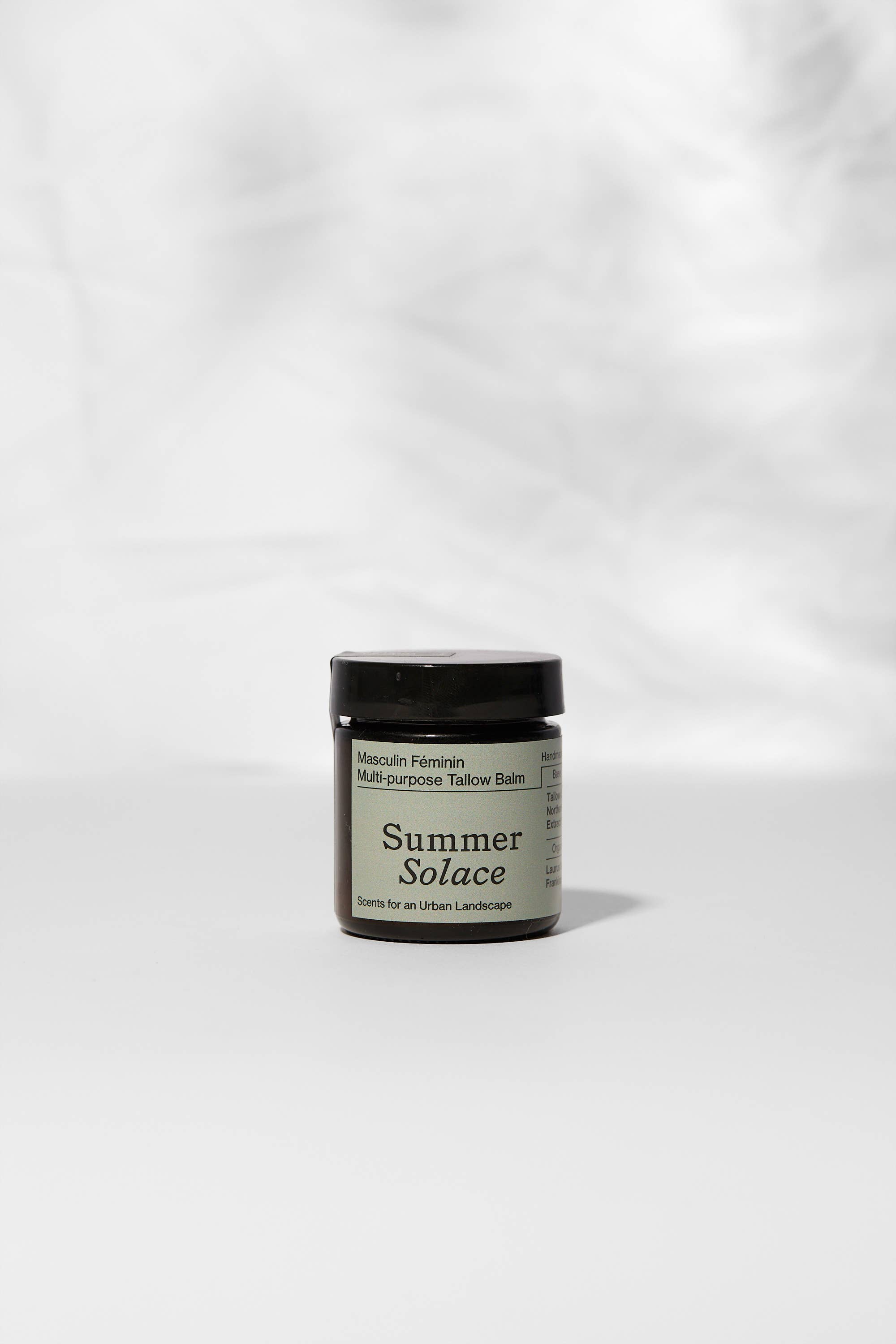 SUMMER SOLACE- Regenerative Tallow Beauty - Wholesale Anti-Aging Moisturizer - Masculin Féminin Balm – Patchouli & Hinoki, 50mL