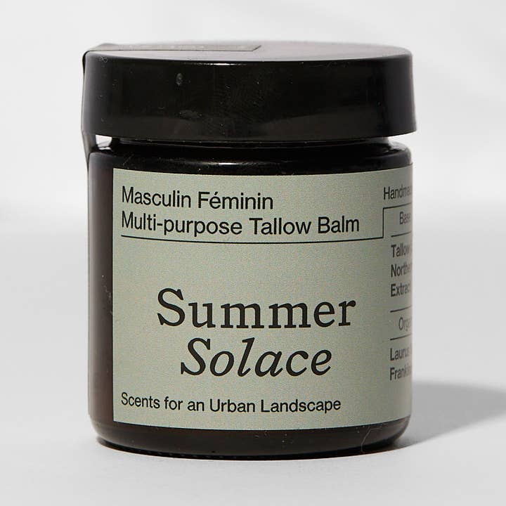 SUMMER SOLACE- Regenerative Tallow Beauty - Wholesale Anti-Aging Moisturizer - Masculin Féminin Balm – Patchouli & Hinoki, 50mL0