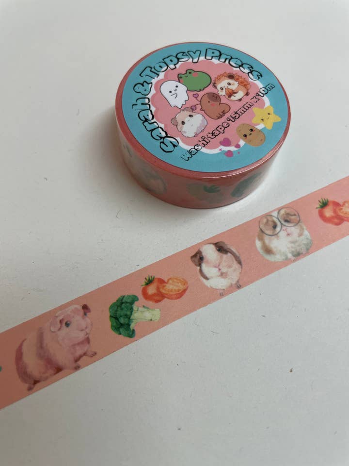 Guinea Pig Washi Tape for wholesale by Sarah & Topsy Press