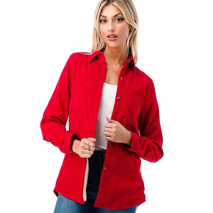 COURDUROY BUTTON DOWN SHIRT for wholesale by song and sol