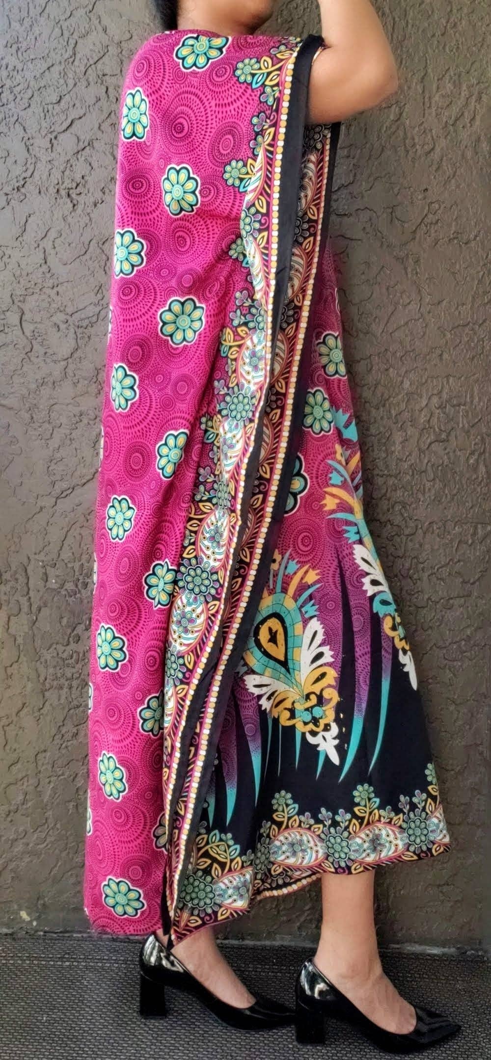 India Batik - Wholesale Kaftan - Women's - Women Floral / Sequin Embellished Kaftan Dress6