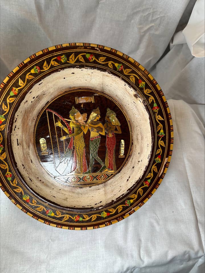 Egyptisk håndlavet udsmykket indlagt væghængende plade for engroshandel hos vintarust