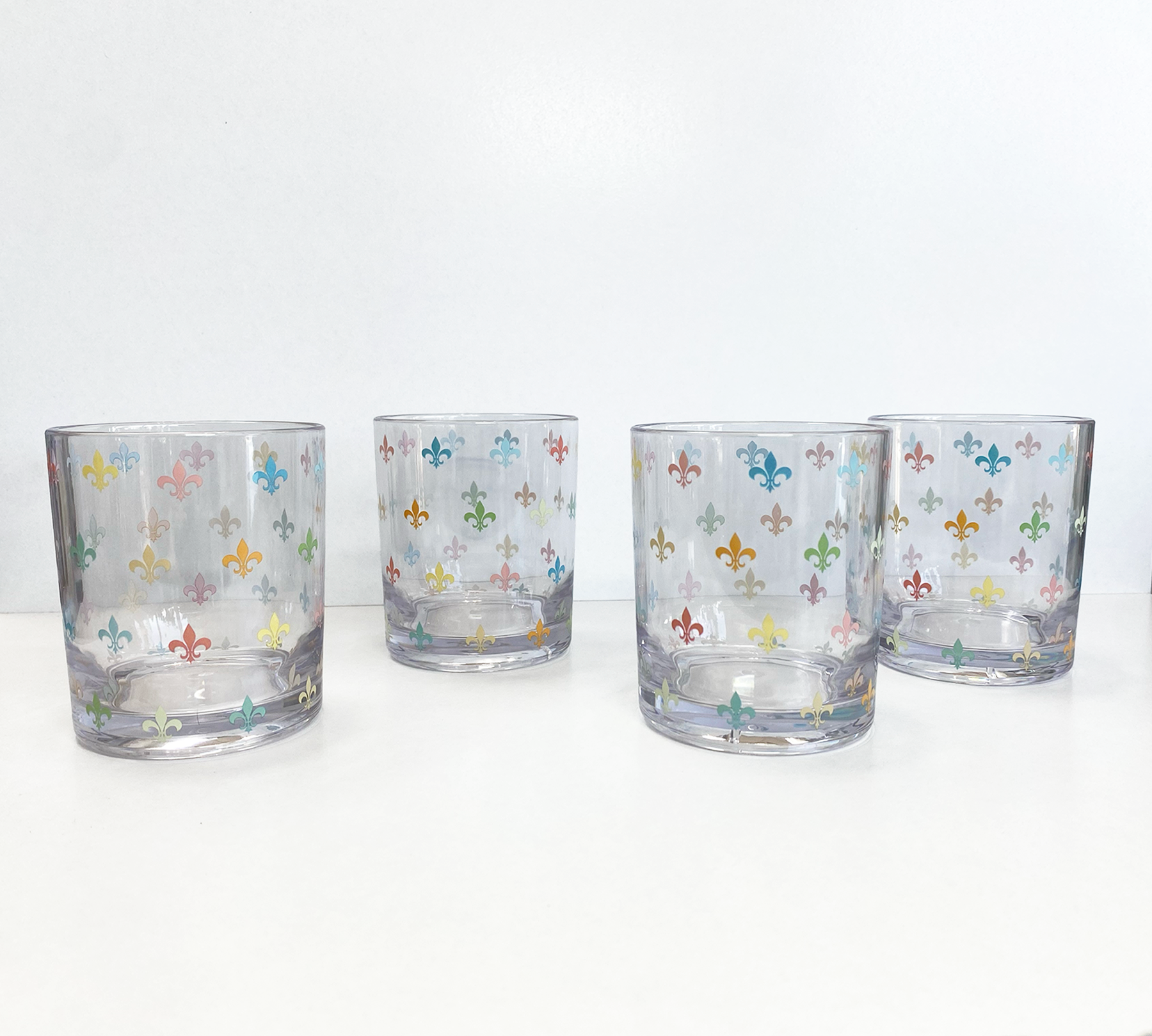Nola Tawk - Wholesale Drinking Glass/Cup - Fleur De Lis Acrylic Drinking Glasses2