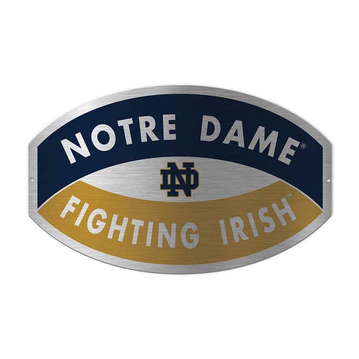 Aluminium Team Oval Sign Notre Dame Fighting Irish for wholesale by KH Sports Fan