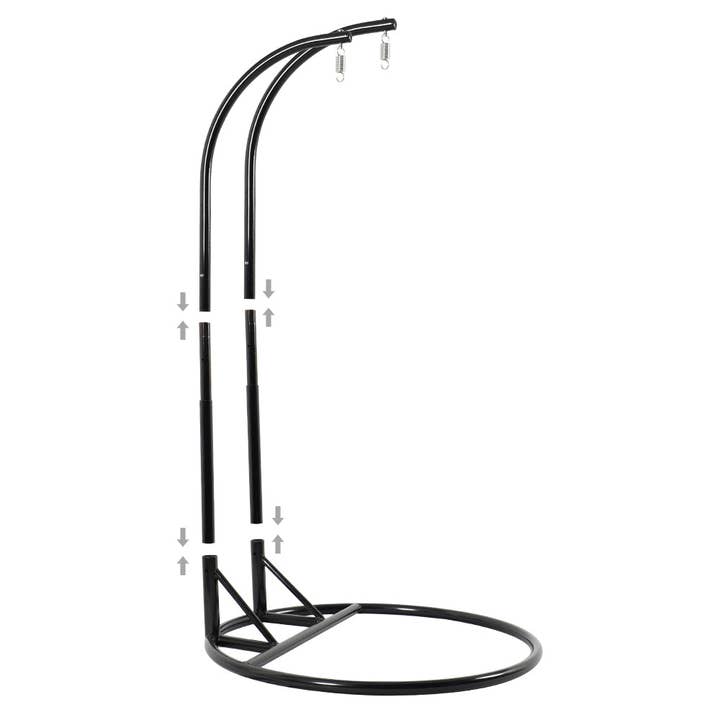 LeisureMod - Wholesale Egg Chair - Modern Charcoal Wicker Hanging Double Seater Egg Swing Chair19