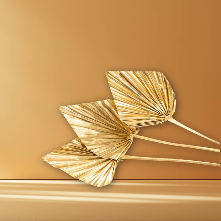 Kleine goldene Palmenspeere für den Großhandel von Willow+Wicker