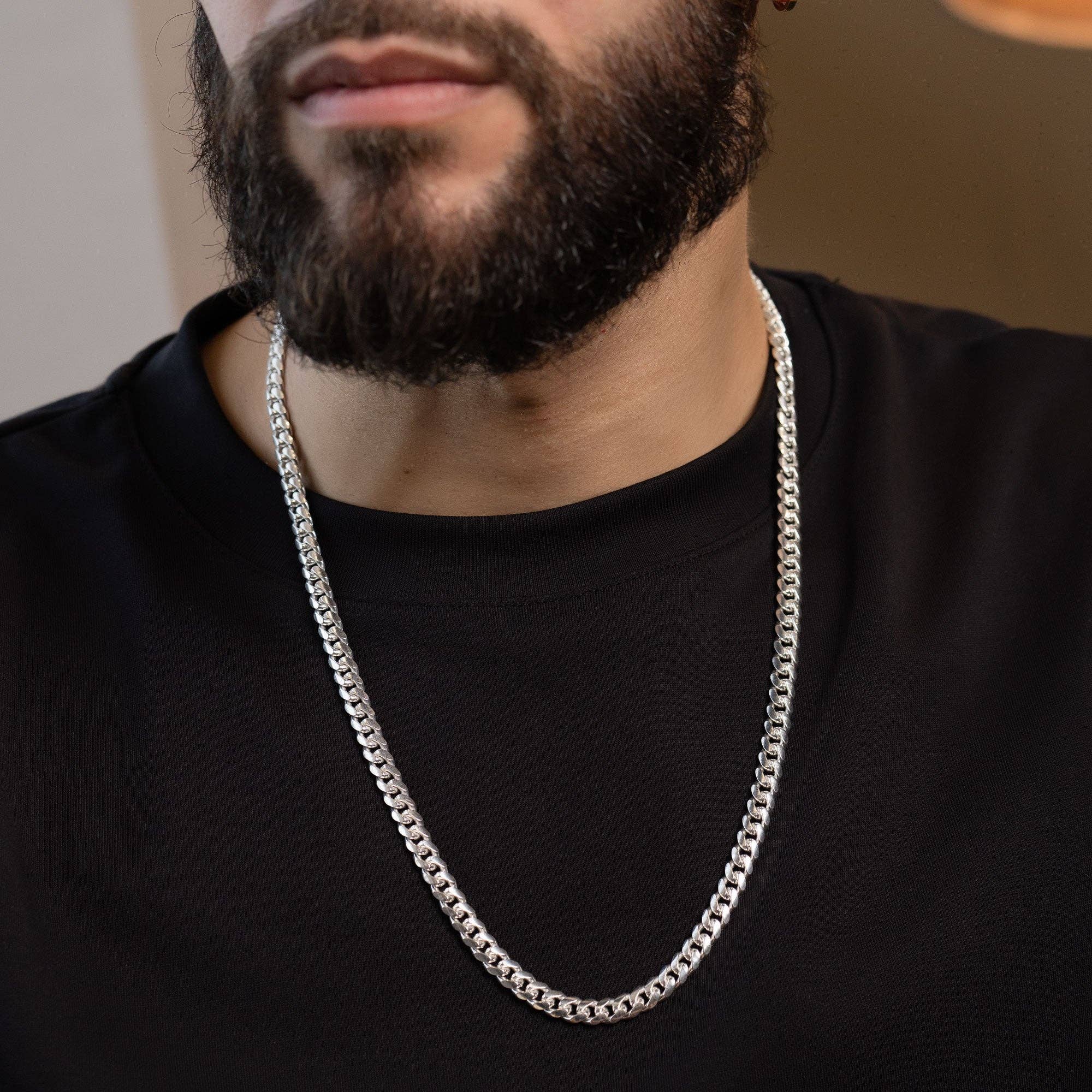 zilveren Heren ketting van 925 sterling zilver met Miami Cuban schakel, 7 mm dik voor groothandel op Faire4