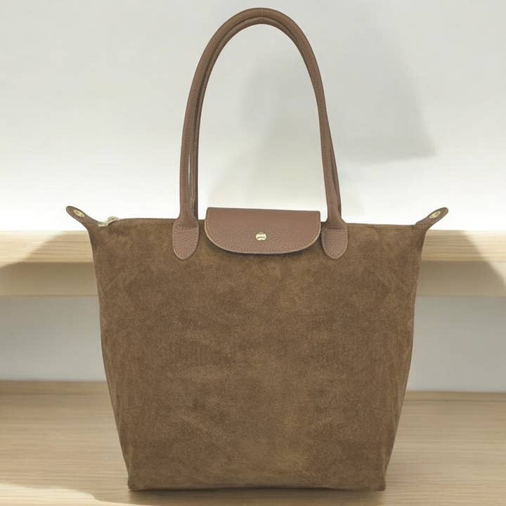 ITALIAN'S LEATHER - Wholesale Top Handle Bag - Women's - Carla Suede Leather Bag ²⁵5