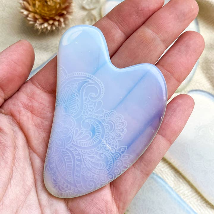 Fractalista Designs - Wholesale Gua Sha tool - Jade Opalite Obsidian Gua Sha Stone Facial Massager Spa Gift7