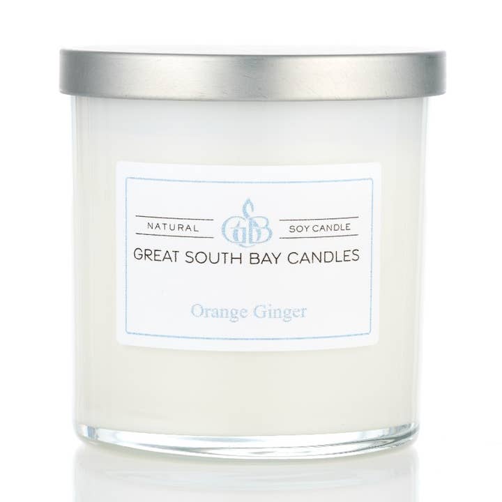 Orange Ginger Candle Glass Tumbler for wholesale by Great South Bay Candle Company