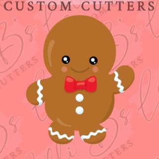 Gingerbread Man Cookie Cutter for wholesale by Lolli B Custom Cutters
