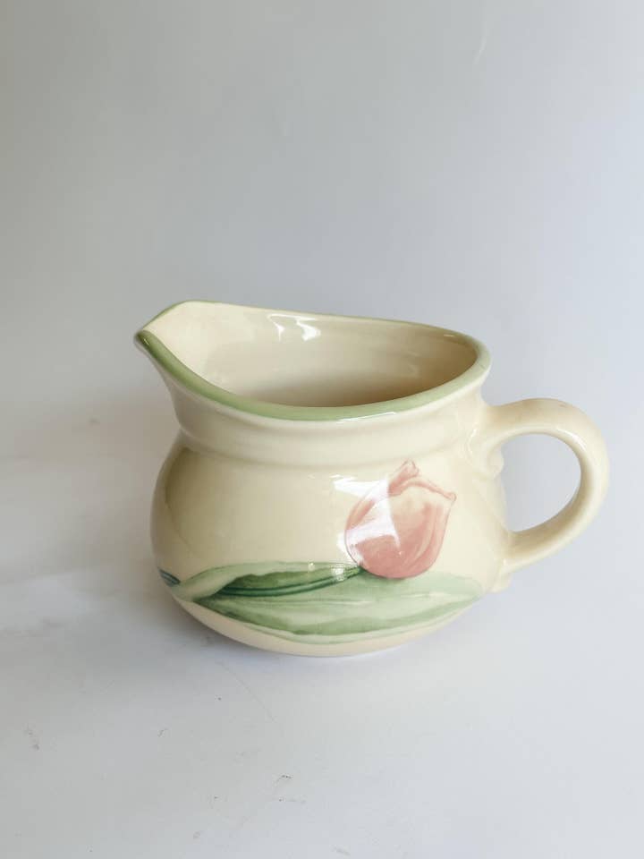 Vintage Pfaltzgraff Garden Party Gravy/Vase Floral Stoneware for wholesale by Heirloom & Honey