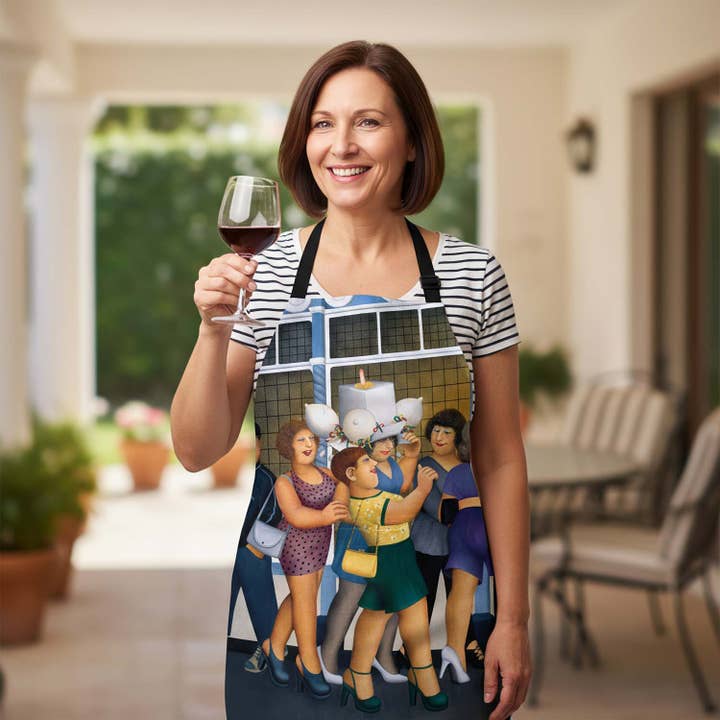 Enterrement de vie de jeune fille - Tablier Beryl Cook pour la vente par ART CUSHIONS