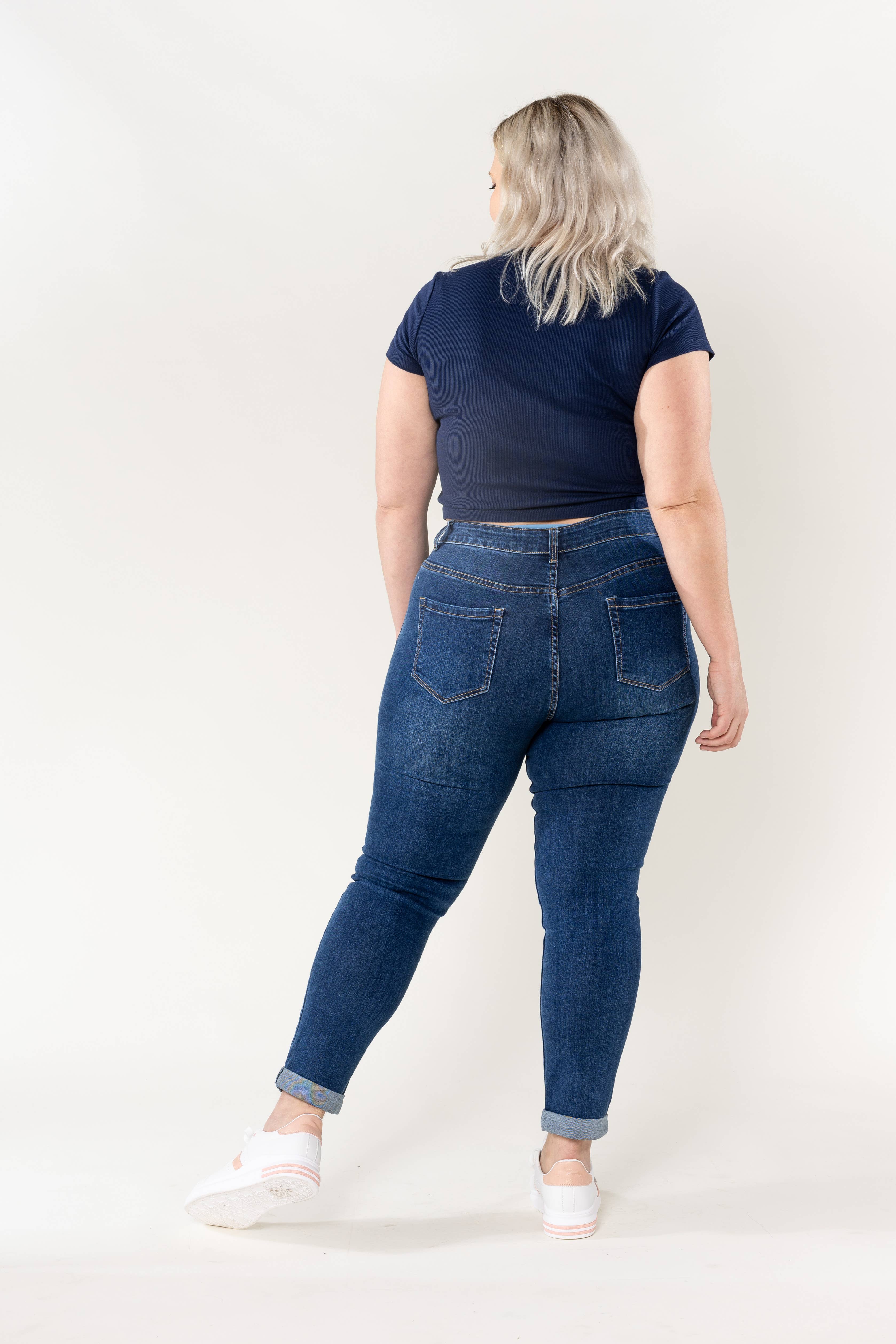 Nina Carter - Venta al por mayor Vaqueros - Mujer - Jeans ajustados elásticos de talla grande Nina Carter P102GT3