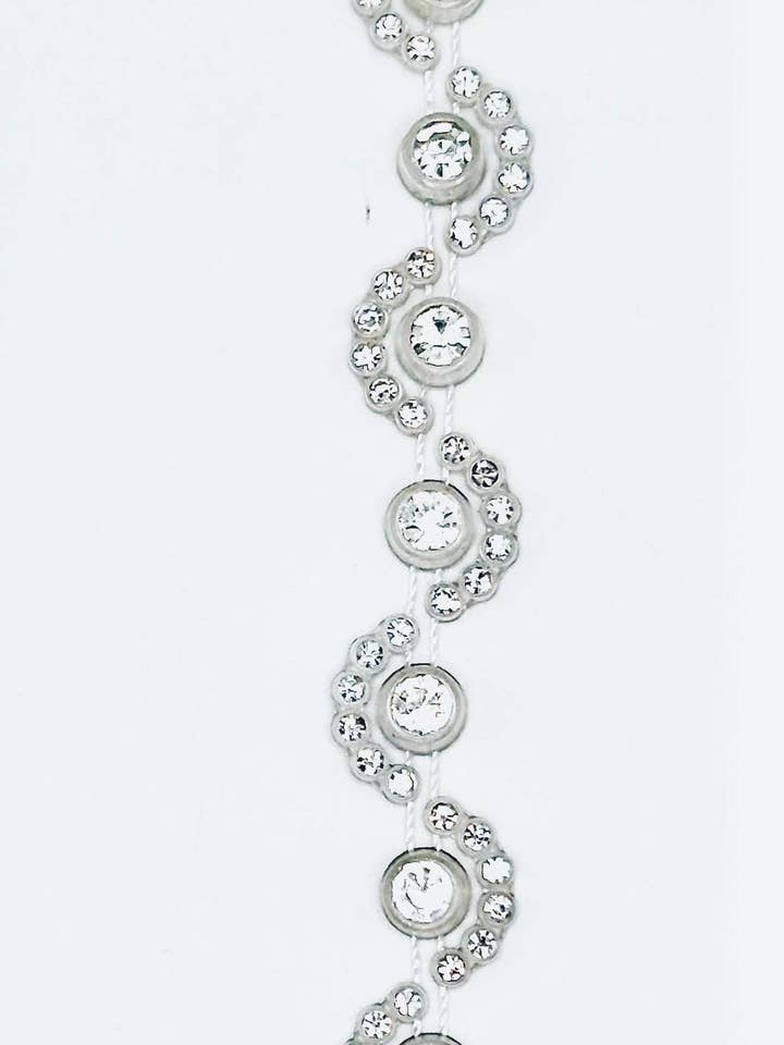 Rhinestone-Silikon-Mesh-Besatz – Wellenmuster für den Großhandel von Appliques with Glitz