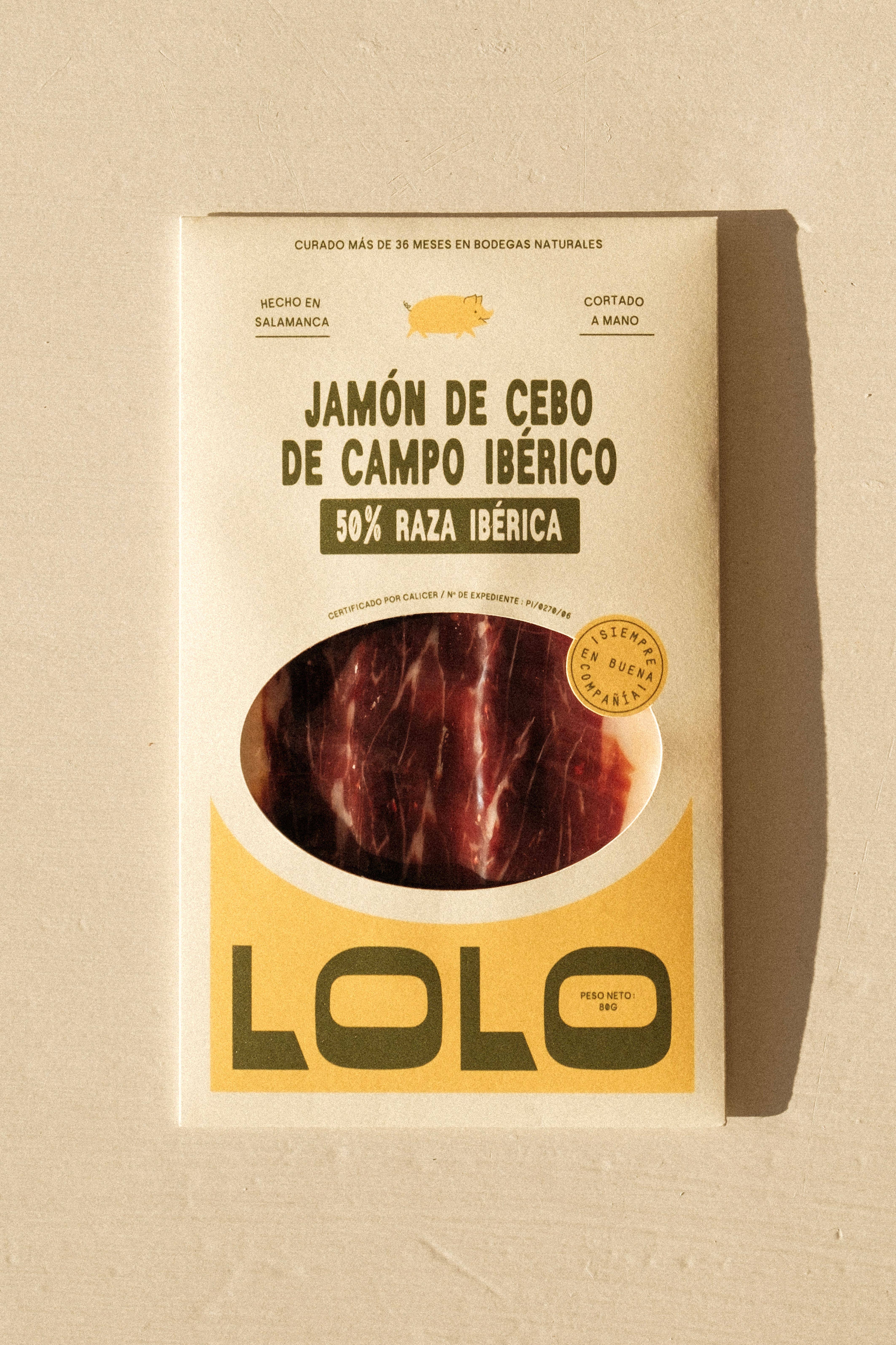 LOLO - Wholesale Ham - Cebo de Campo Ham 50% Iberian Breed - 80g Pack