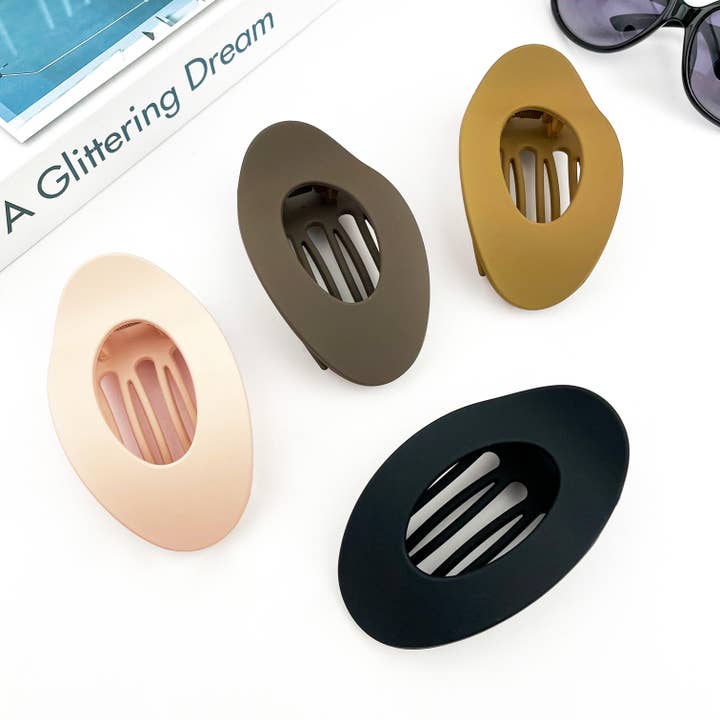 Pince à cheveux ovale plate simple pour la vente par SoapElenGlen