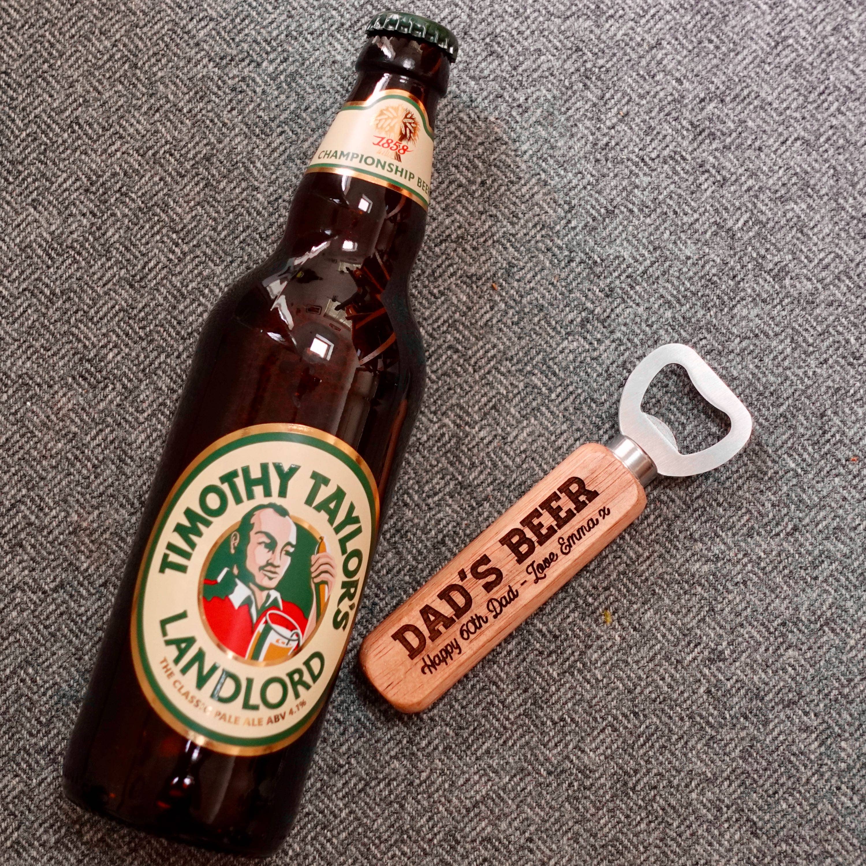 EllieBeanPrints - Wholesale Bottle/Wine Opener - Dad's Beer Wooden Handle Bottle Opener2