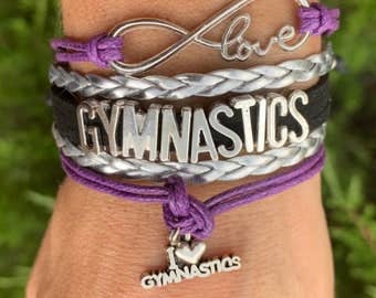 Sportybella - Wholesale Charm/Dangle Bracelet - Girls Love Gymnastics Bracelet - Pick Colors7