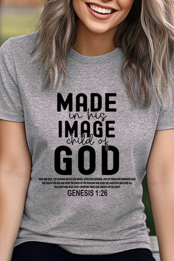 Top Avenue - Wholesale Screen Printed T-Shirt - Women's - Made in His Image Child Of God, Unisex Round Neck T-Shirt16