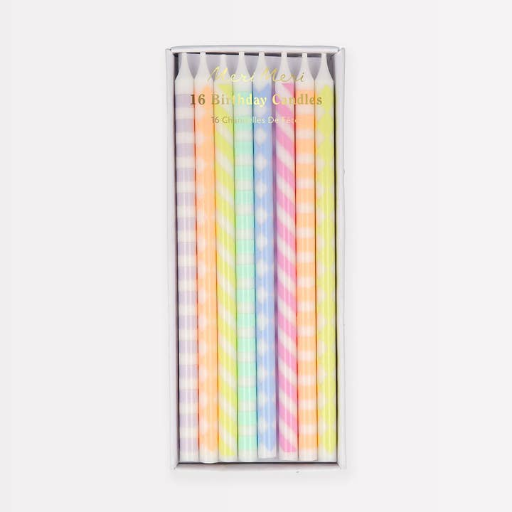 Pastel Patterned Candles for wholesale by Meri Meri