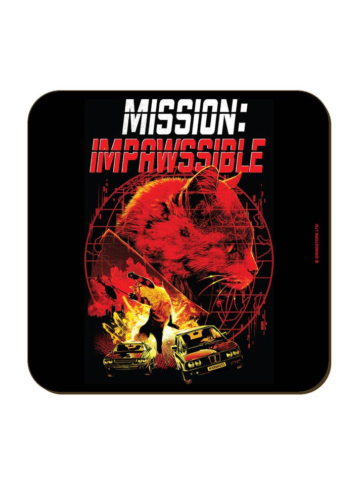 Horror Cats Mission: Impawssible Square Coaster for wholesale by Grindstore
