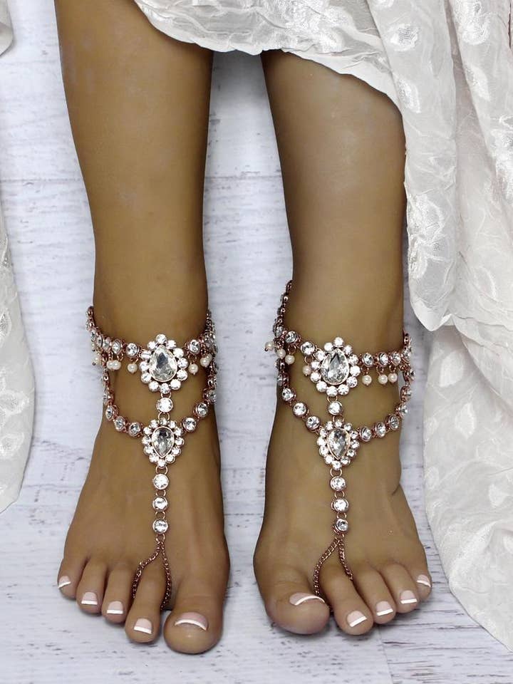 Marion Gold Barefoot Sandals for wholesale by Bare Sandals