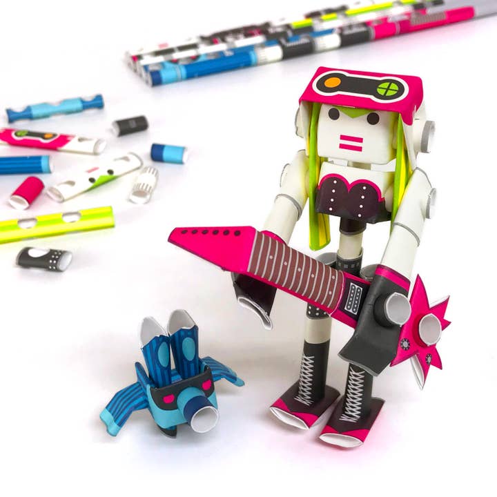 PIPEROID Linda & Doby paper craft - Punk Rock Idol & Manager for wholesale by Magnote