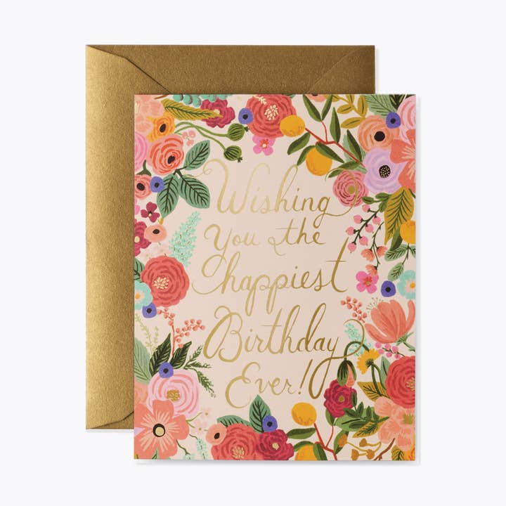 Boxed Set of Garden Party Birthday Cards for wholesale by Rifle Paper Co.