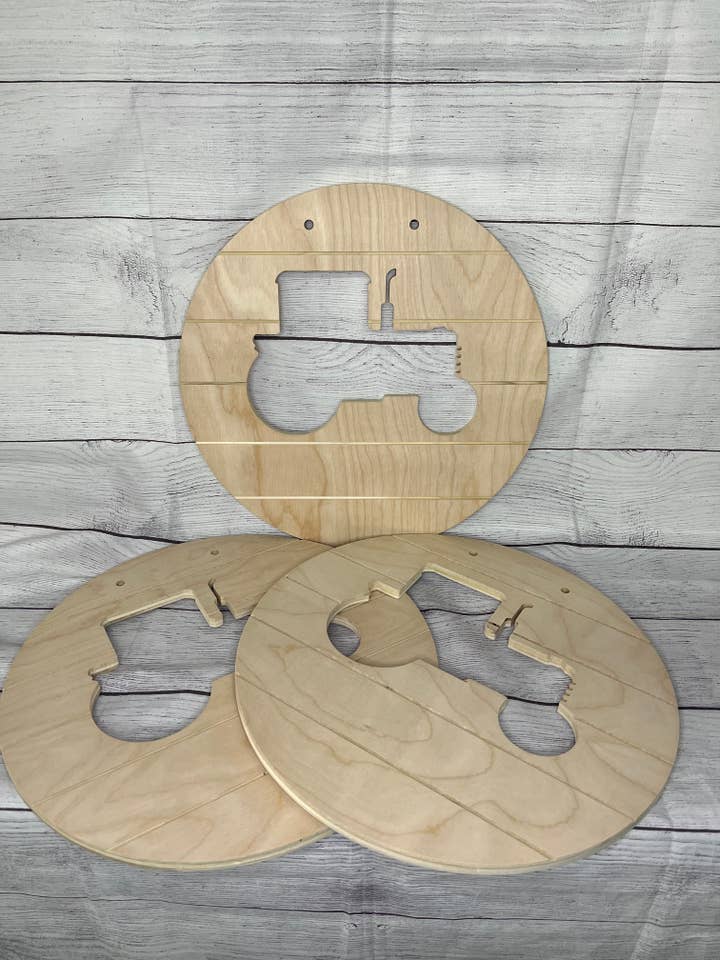 Blank Tractor Cut Out Signs for wholesale by Circle P Creations